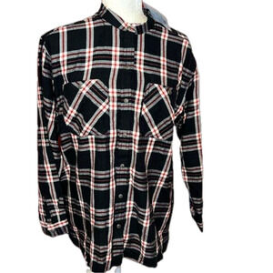 NWT. Women’s Eddie Bauer Tencel Flannel Snap Button Shirt Plaid PM